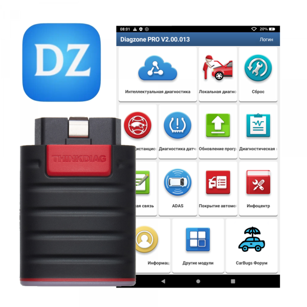 Мультимарочний сканер Thinkcar ThinkDiag+Diagzone Pro